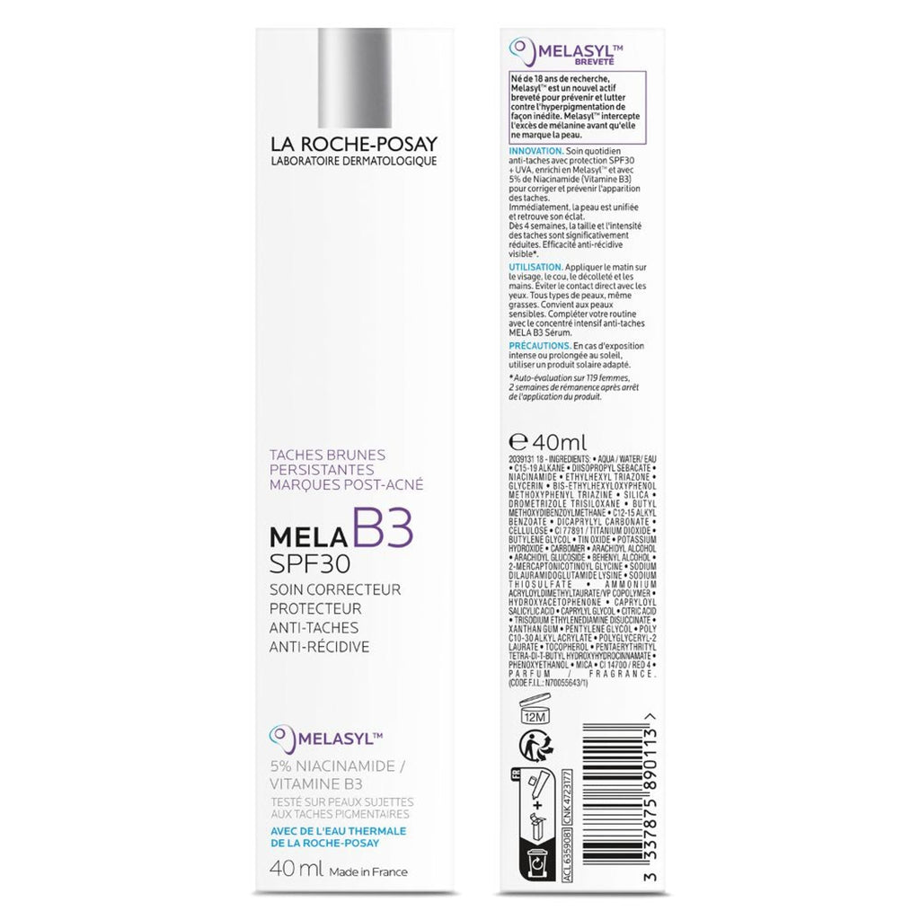 La Roche-Posay Mela B3 SPF30, Anti-Dark Spots Moisturiser & Broad-Spectrum Sunscreen with Melasyl | Grocsy
