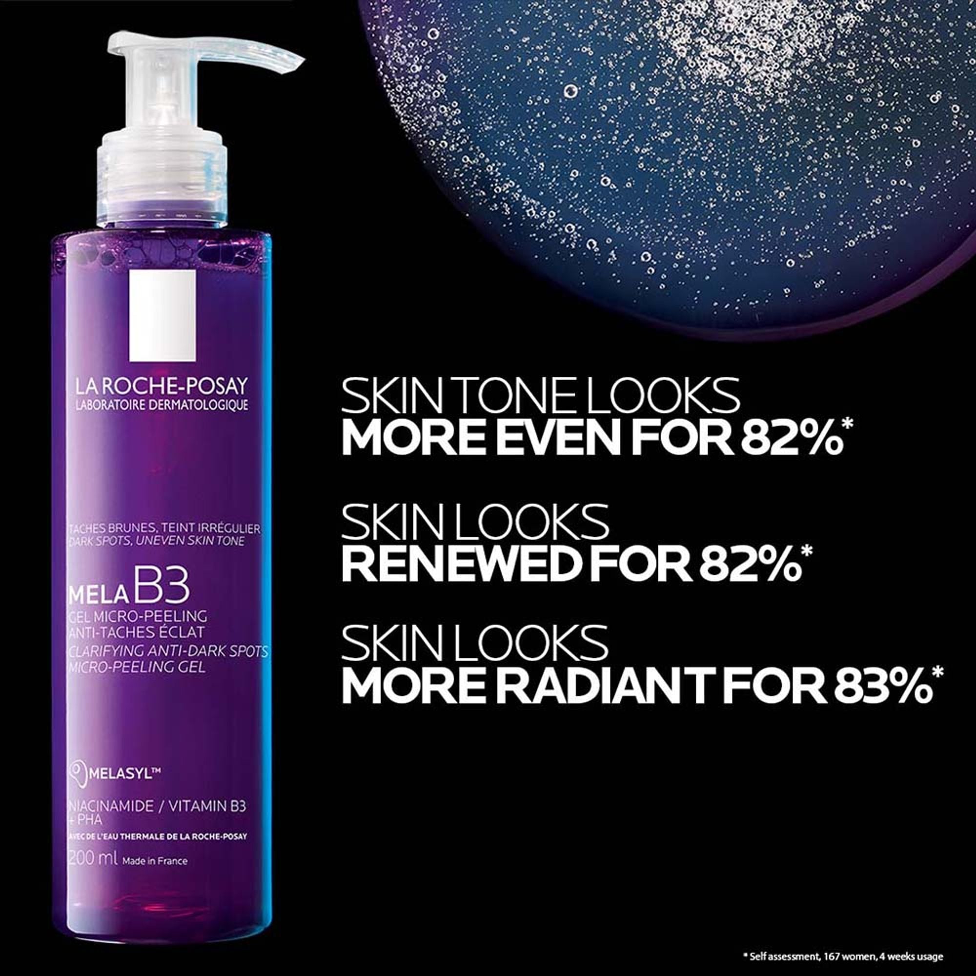 La Roche-Posay Mela B3 Anti-Dark Spot Face Wash, Cleanser with Melasyl & Niacinamide for pigmented skin | Grocsy