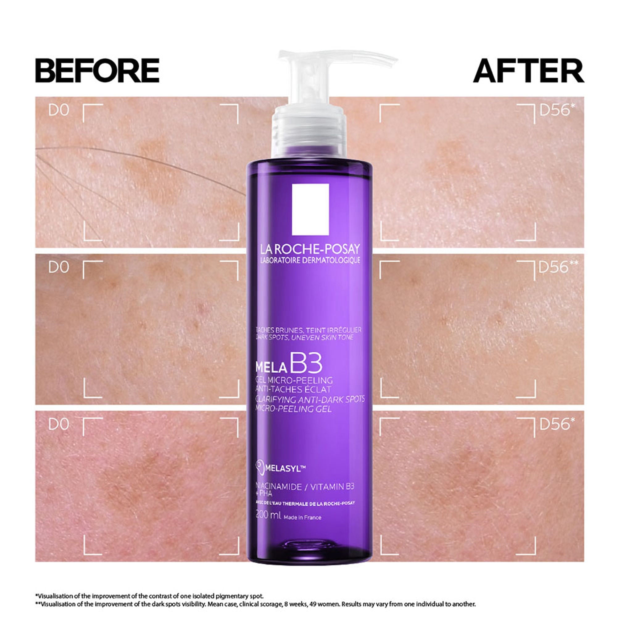 La Roche-Posay Mela B3 Anti-Dark Spot Face Wash, Cleanser with Melasyl & Niacinamide for pigmented skin | Grocsy
