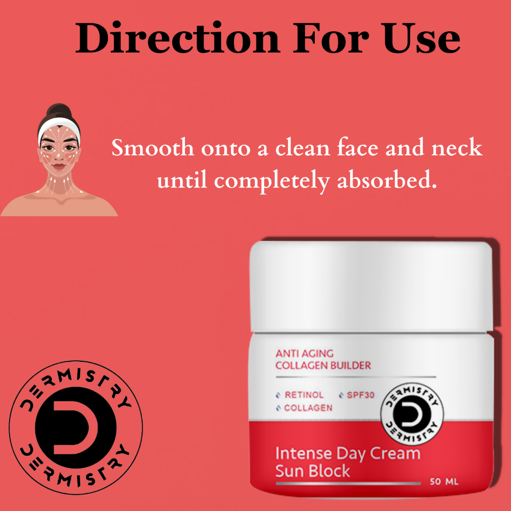 Dermistry Anti Aging Collagen Builder SPF30 Retinol Hyaluronic Acid Nourishing Age Protect Day Cream | Grocsy