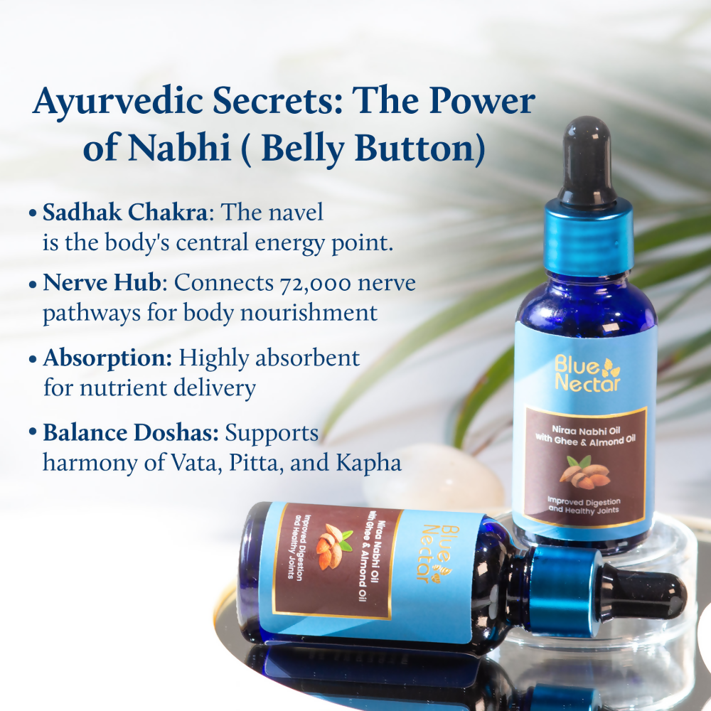 Blue Nectar Nabhi Oil With Pure Ghee & Almond Oil | Grocsy