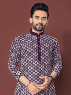 Indian Men's Kurta Pajama Set for Party Wear by Infinity Export | Grocsy