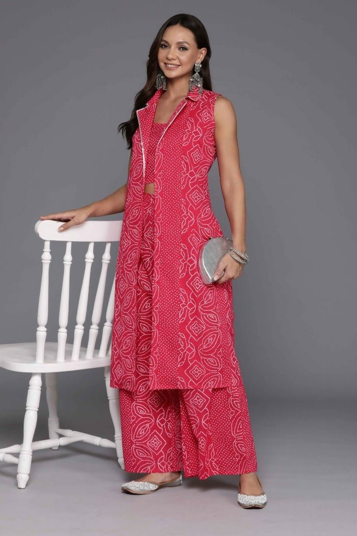 Ahalyaa Women's Traditional Wear Co-ods - Pink | Grocsy