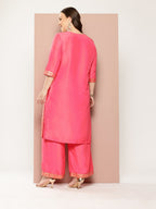 Sztori Plus Size Printed Regular Kurta with Palazzos | Grocsy