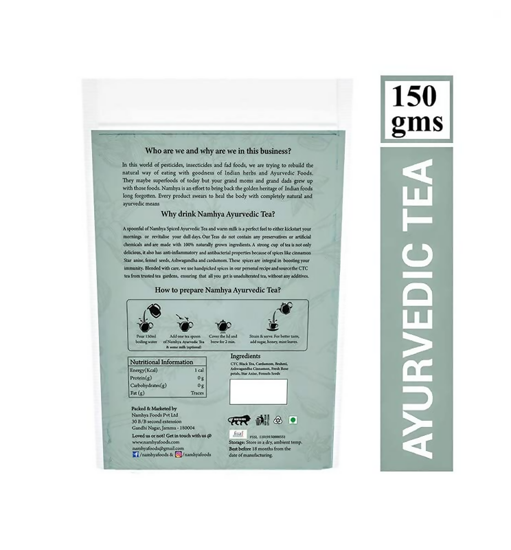 Namhya Ayurvedic Spiced Black Tea- Natural Immunity Booster | Grocsy