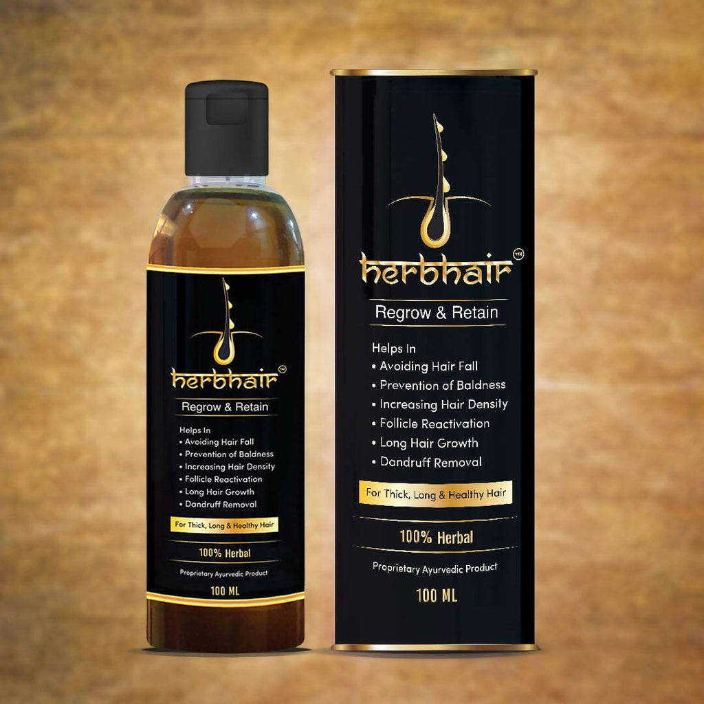 HerbHair Pure Herbal Regrow and Retain Hair Oil | Grocsy