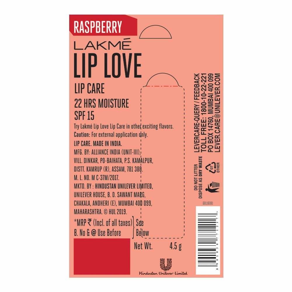 Lakme Lip Love Gelato Chapstick - Raspberry | Grocsy