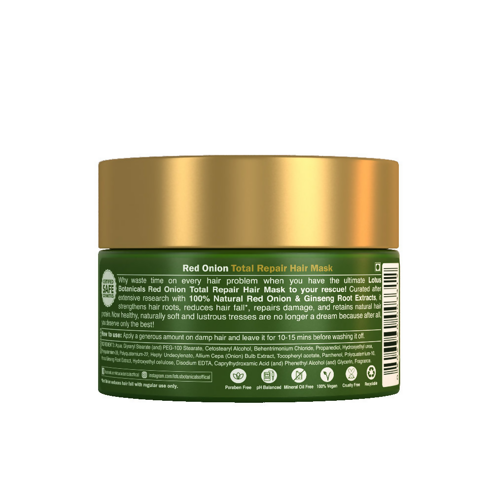 Lotus Botanicals Red Onion Total Repair Hair Mask | Grocsy
