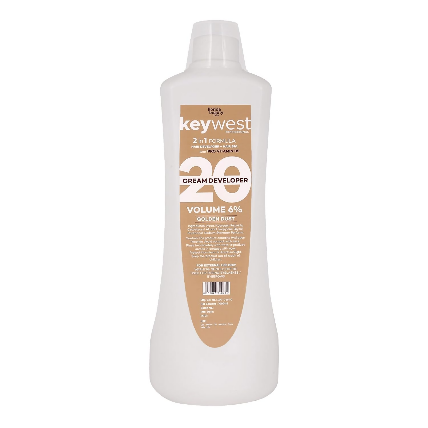 Keywest Professional Hair Color Developer Volume 6% With Pro Vitamin B5 | Grocsy