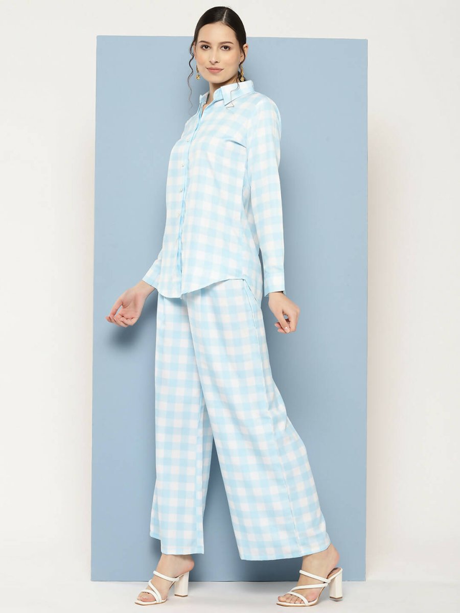 Ahalyaa Womens Co-ords - Blue | Grocsy