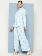Ahalyaa Womens Co-ords - Blue | Grocsy
