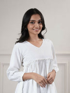 Joban Fashion Women's White Short Dress | Grocsy