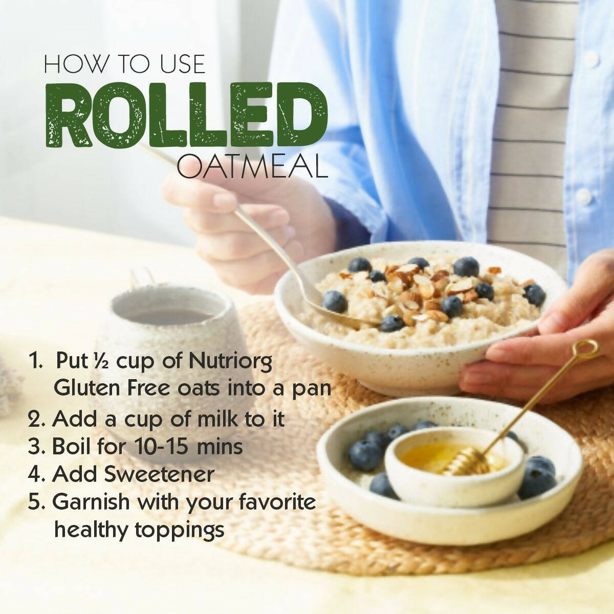Nutriorg Gluten Free Rolled Oats | Grocsy