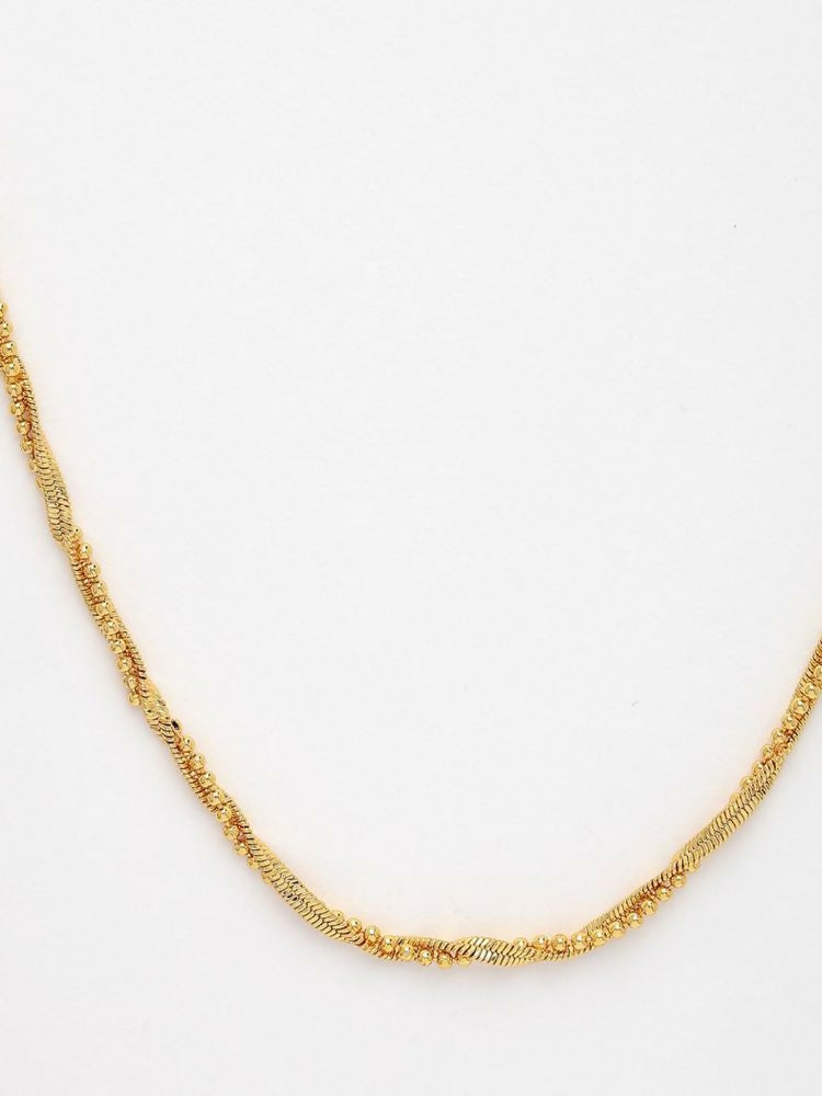 NVR Women Gold Plated Handcrafted Minimal Chain | Grocsy