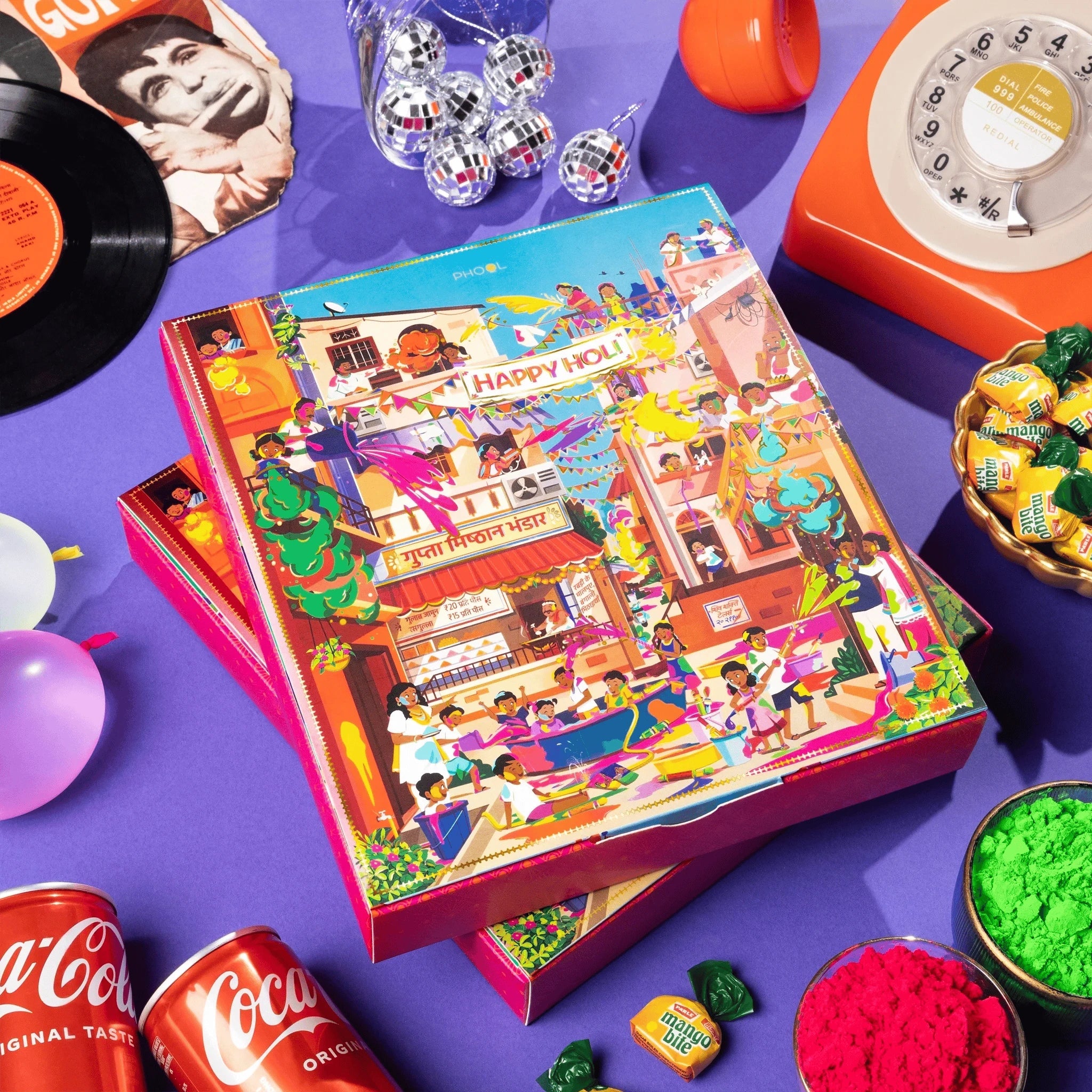 Phool Holi Mohalla Pop-Up Gulaal Box | Grocsy