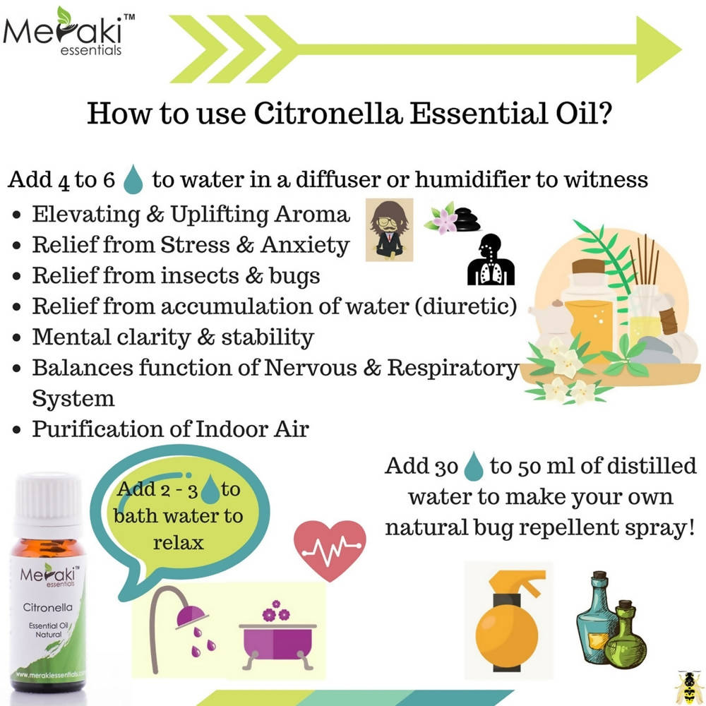 Meraki Essentials Citronella Essential Oil | Grocsy