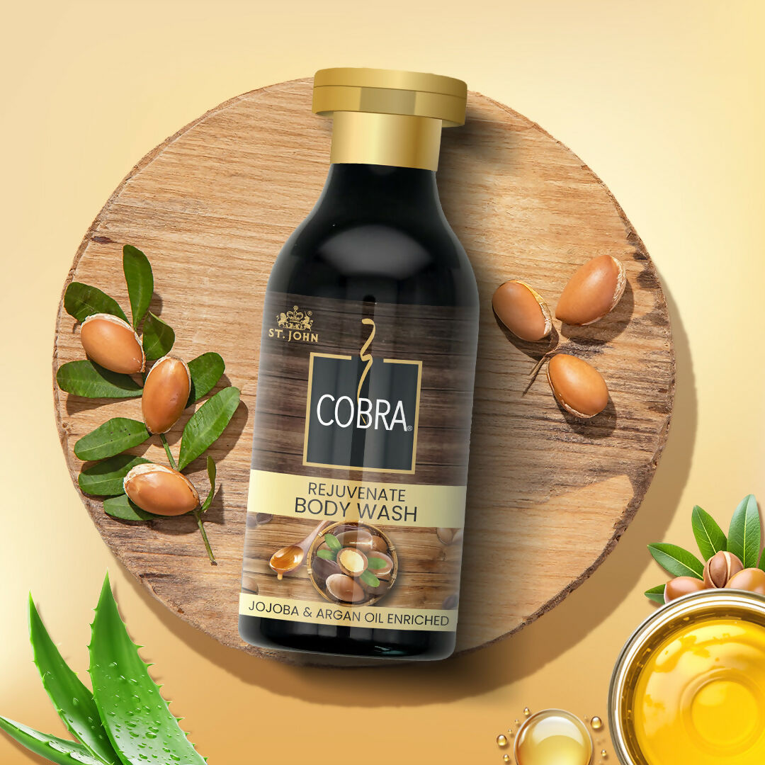 ST.JOHN Cobra Natural Body Wash Jojoba & Argan Oil for Deep Moisture & Radiant, Refreshing Fragrance For All Skin Types | Grocsy