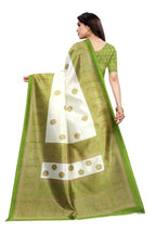 Vamika Green Printed Art Silk Saree | Grocsy