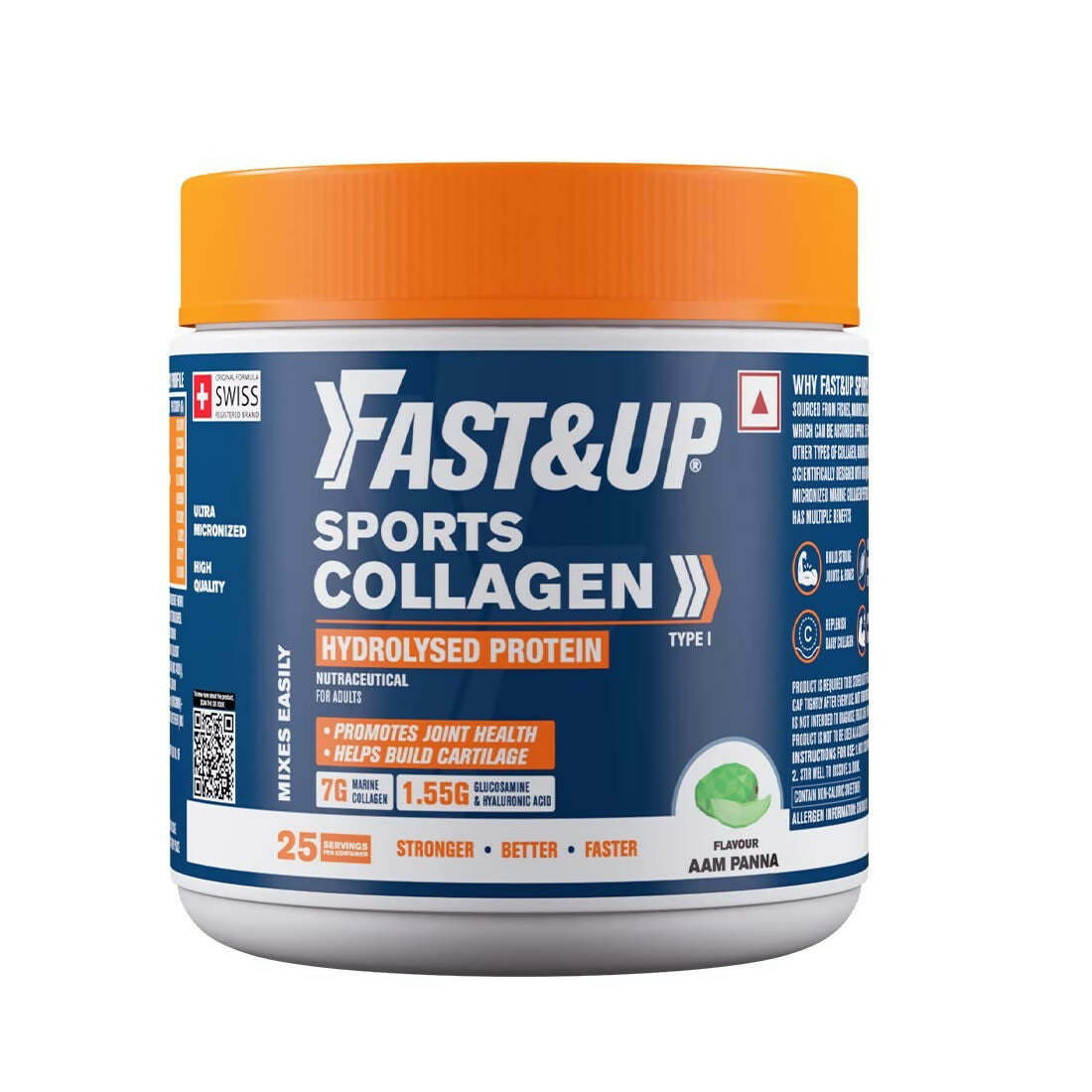 Fast&Up Sports Collagen Protein 7g Type 1 Marine Collagen Peptides | Grocsy