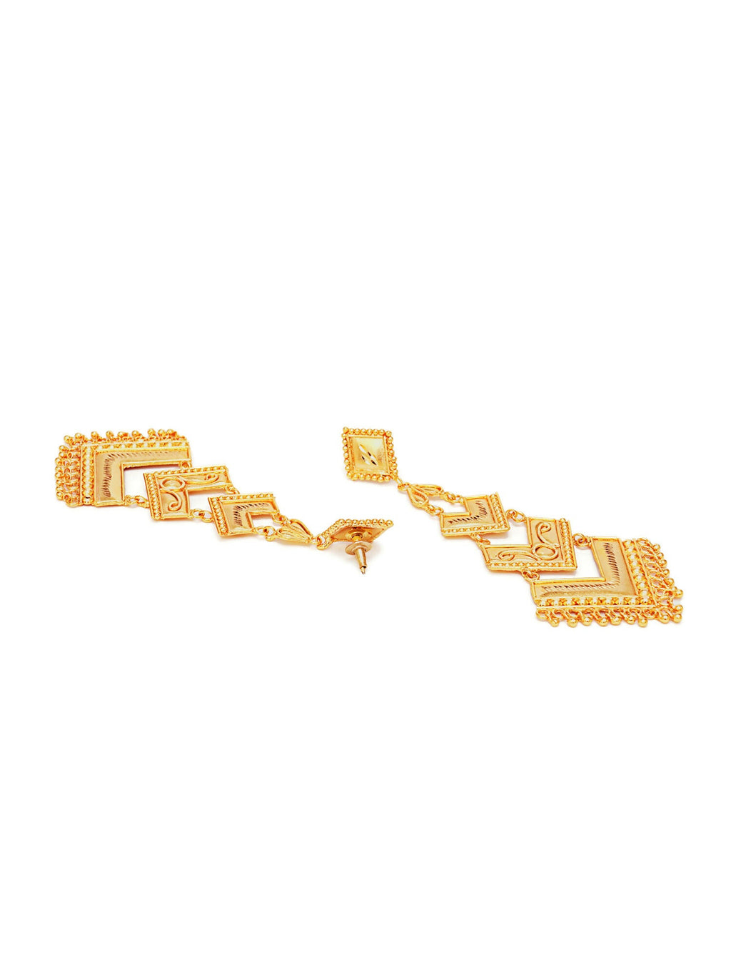 Golden Earrings (Gold) - Ruby Raang | Grocsy