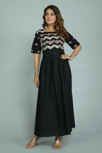 Alvano Printed Stylish Anarkali Kurti for Women and Girls Rayon Embroidery | Grocsy