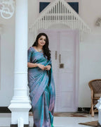 DEIANA'S Beautiful Designer Golden zari Soft Lichi Silk Saree - Pink | Grocsy