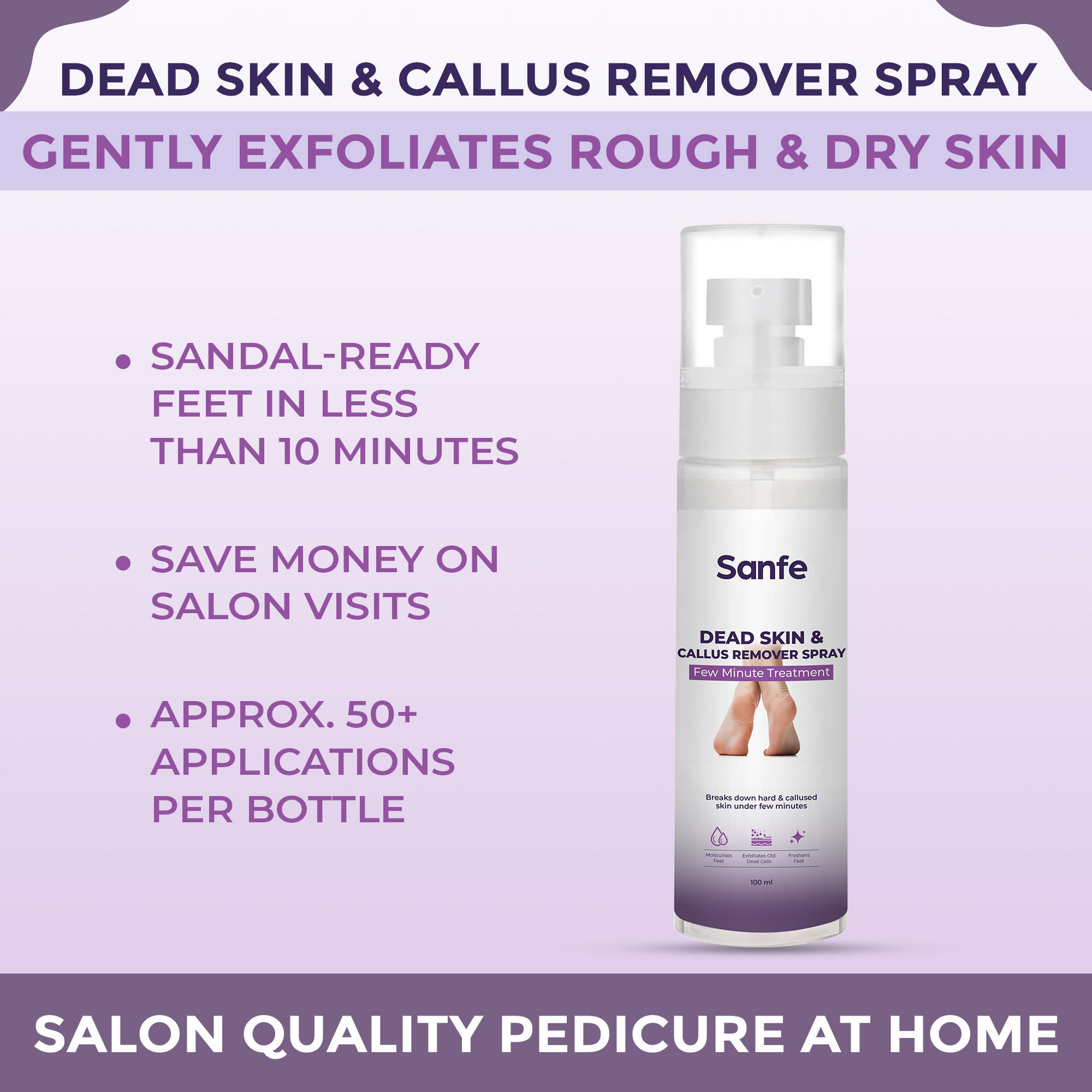 Sanfe Dead Skin & Callus Remover Spray | Grocsy