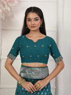 Shree Shyam Fashion Lichi Silk Rama Saree | Grocsy