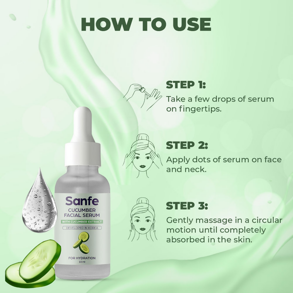 Sanfe Instant Hydration Cucumber Face Serum | Grocsy