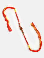 NVR Women & Men Set of 4 Multicolor Artificial stone and beads Rakhi With Roli Chawal | Grocsy
