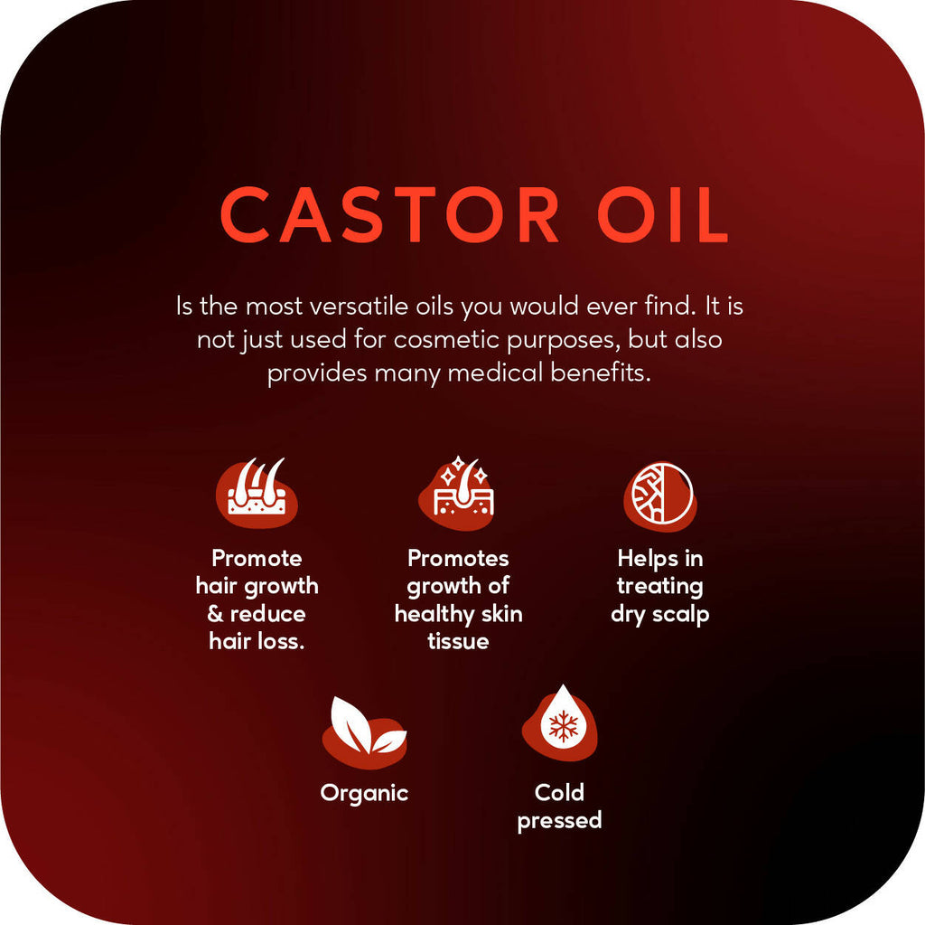 Careberry Organic Hexane-Free Organic Castor Oil For Hair, Face & Body | Grocsy