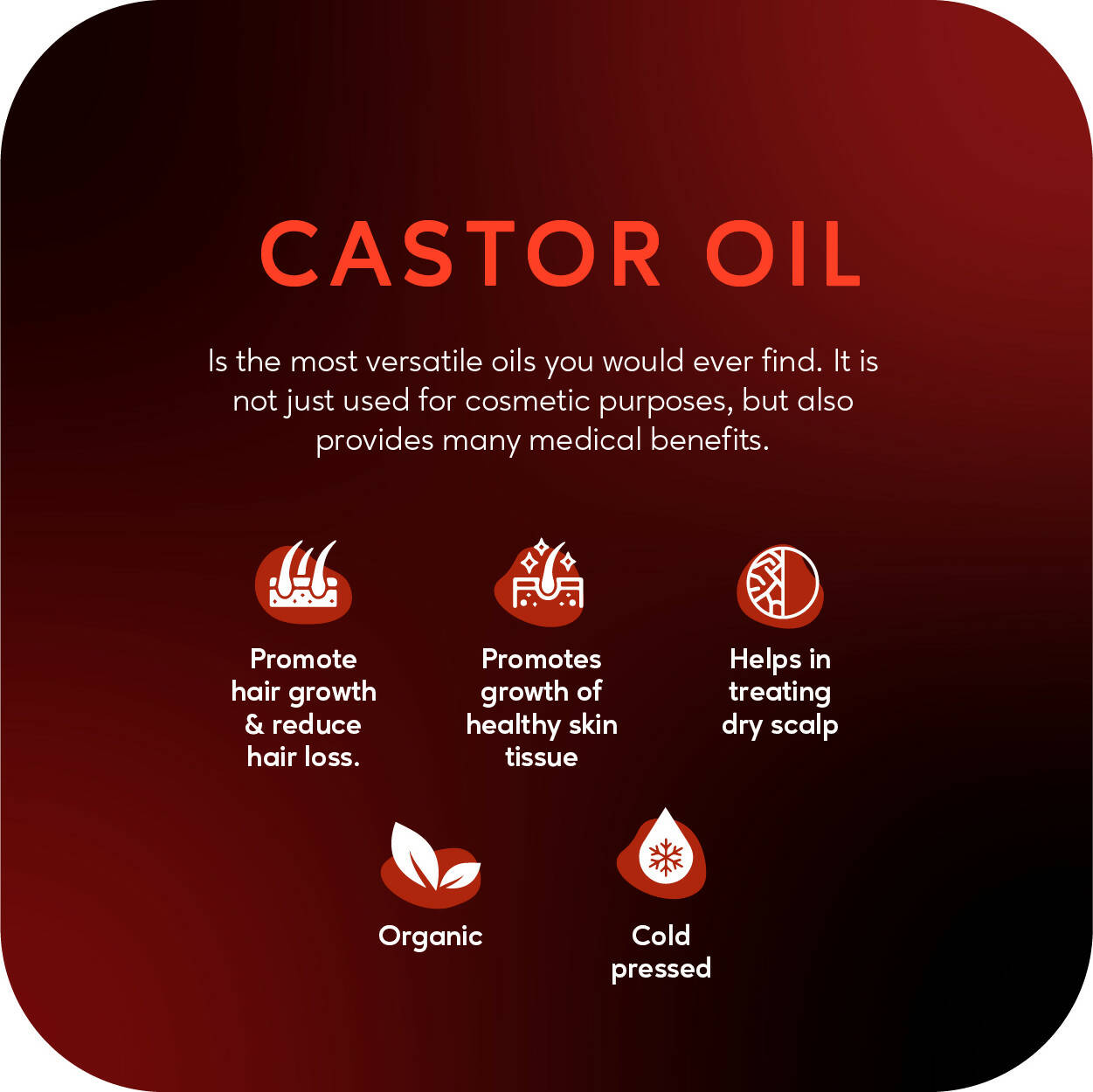 Careberry Organic Hexane-Free Organic Castor Oil For Hair, Face & Body | Grocsy