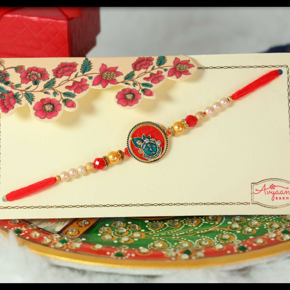 Indianvibez Krishna Moti Designer Rakhi | Grocsy