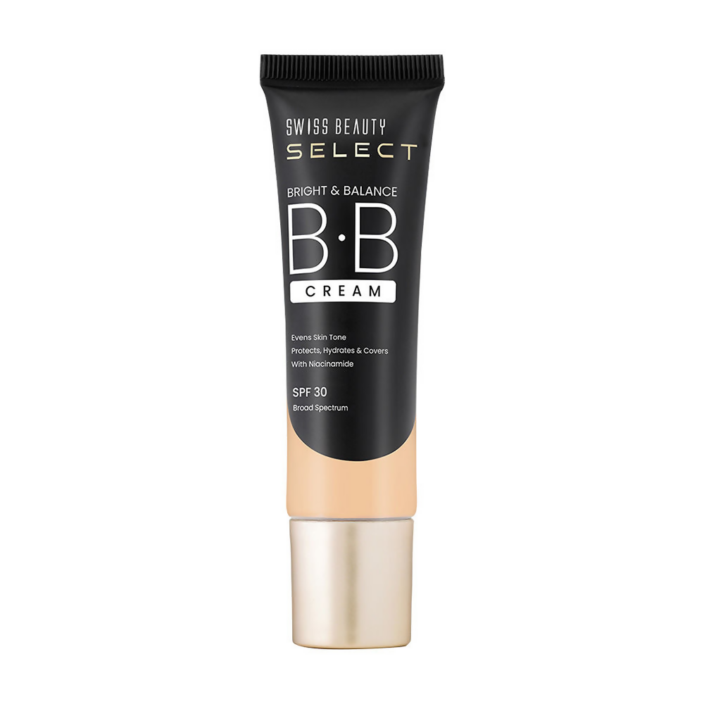 Swiss Beauty Select Bright & Balance BB Cream With Niacinamide - 5 Radiant Honey | Grocsy