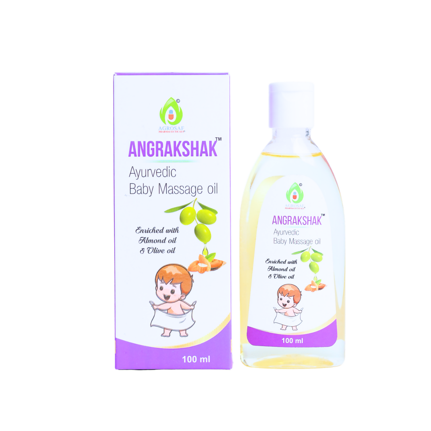 Agrosaf Ang Rakshak Baby Massage Oil | Grocsy