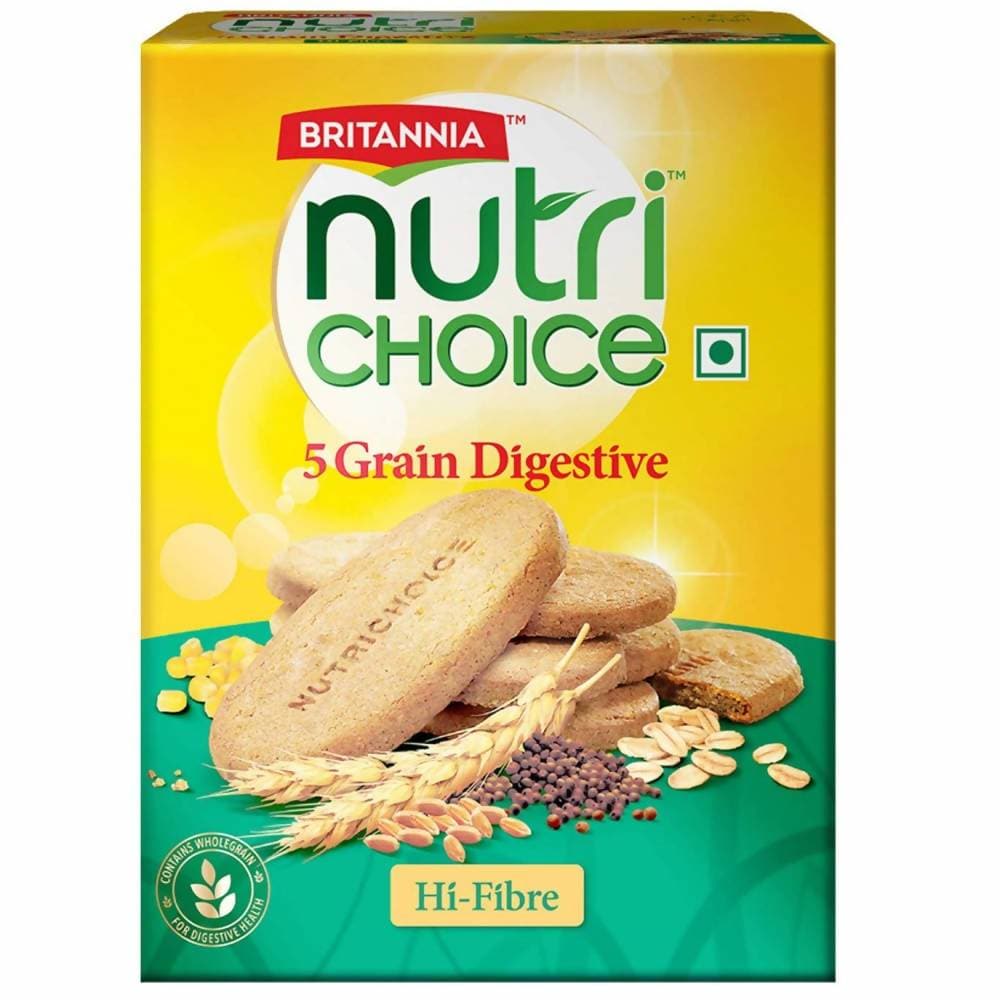 Britannia NutriChoice 5 Grain Digestive Hi-Fibre | Grocsy