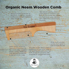 The Legend Organic Pure Neem Wood Comb With Handle | Grocsy