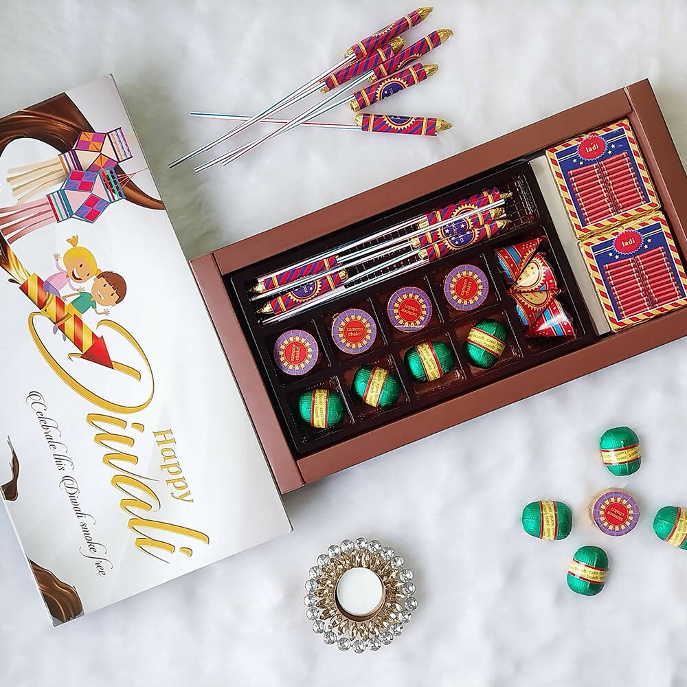 Dibha Ruchoks Diwali Premium Chocolate Gift Pack P2 + Ladi | Grocsy
