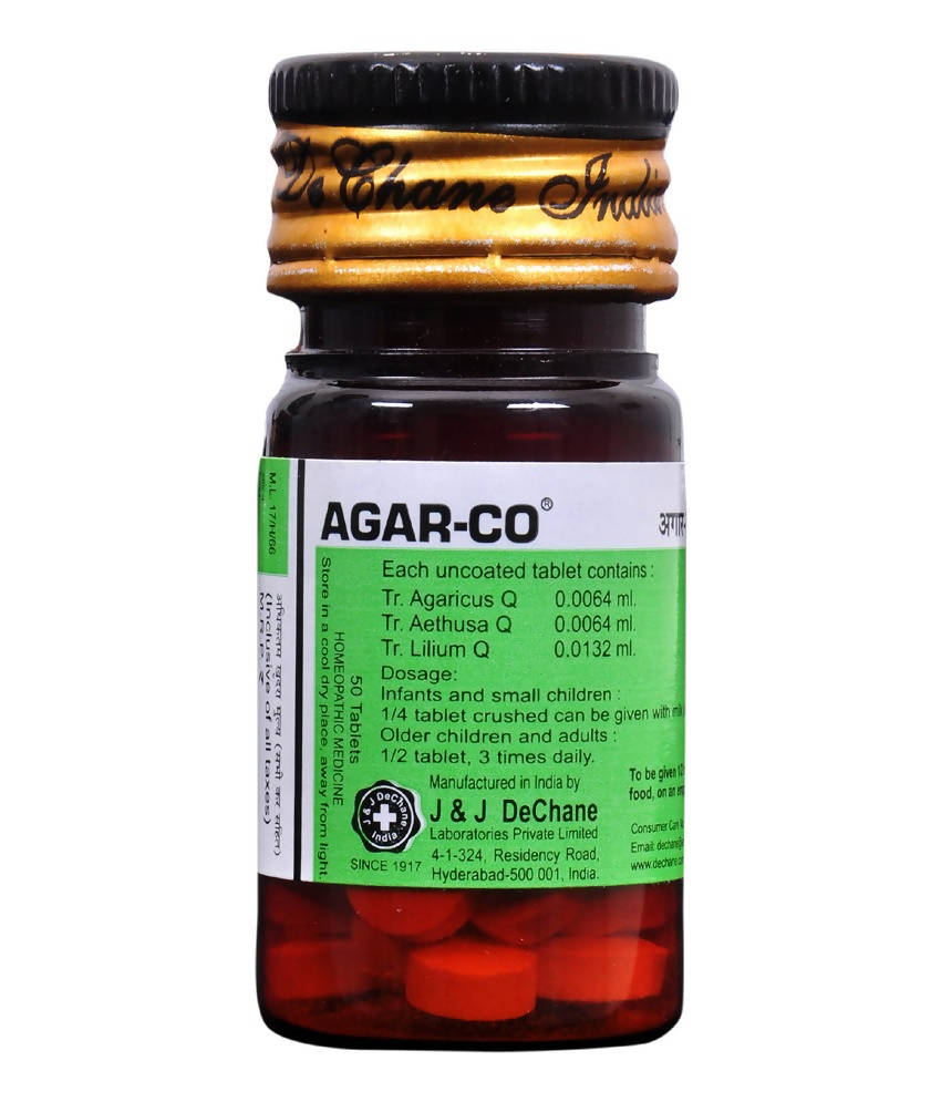 J & J Dechane Homeopathy Agar-Co Tablets | Grocsy