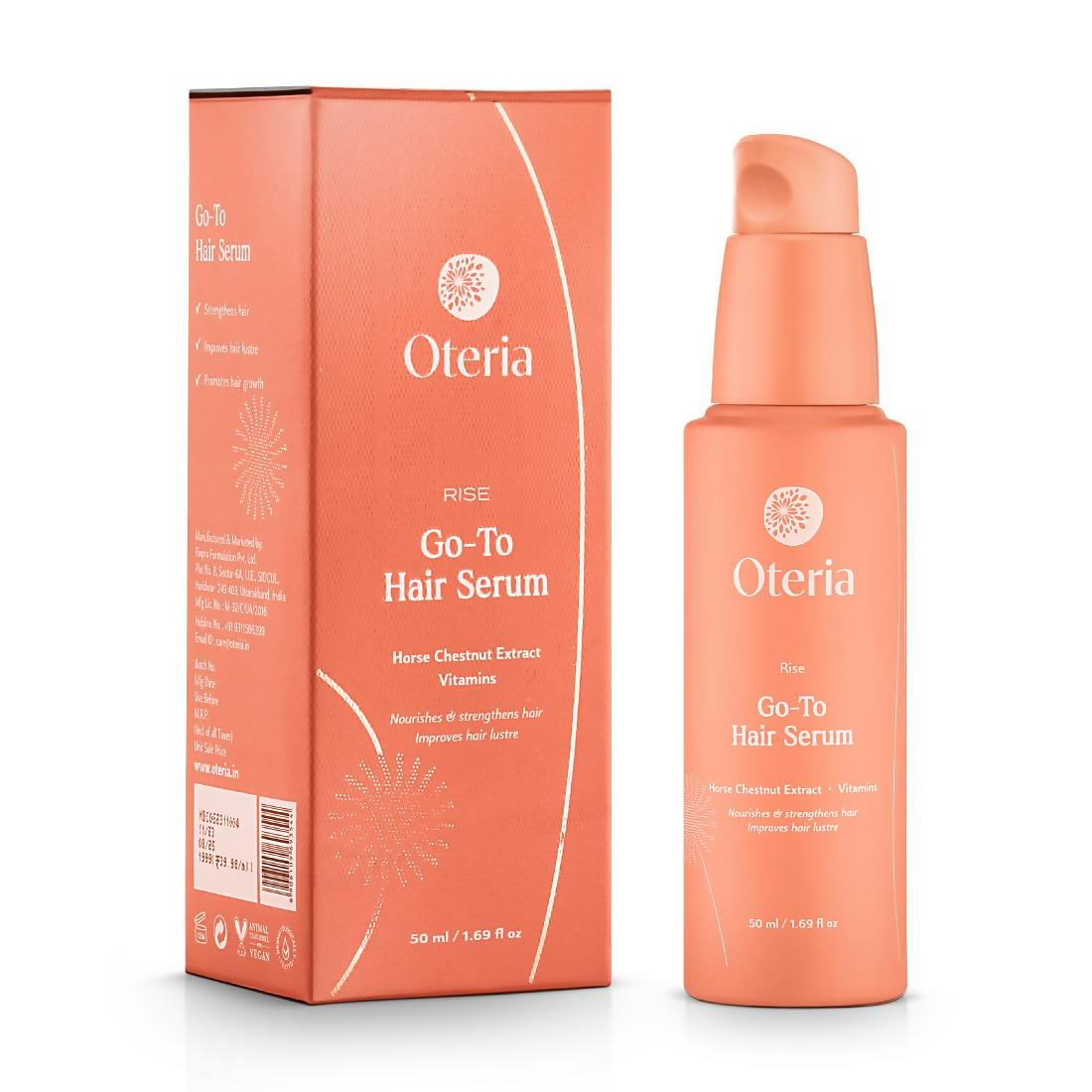Oteria Go-To Hair Serum Premium Anti Frizz Hair Serum - Enriched with B-Vitamins & Niacinamide | Grocsy