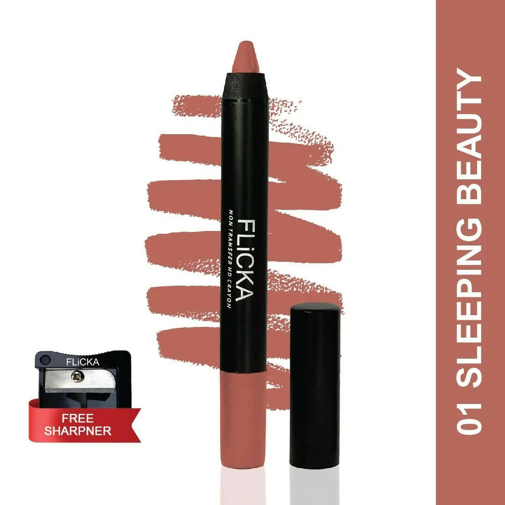 FLiCKA Lasting Lipsence Crayon Lipstick 01 Sleeping Beauty | Grocsy