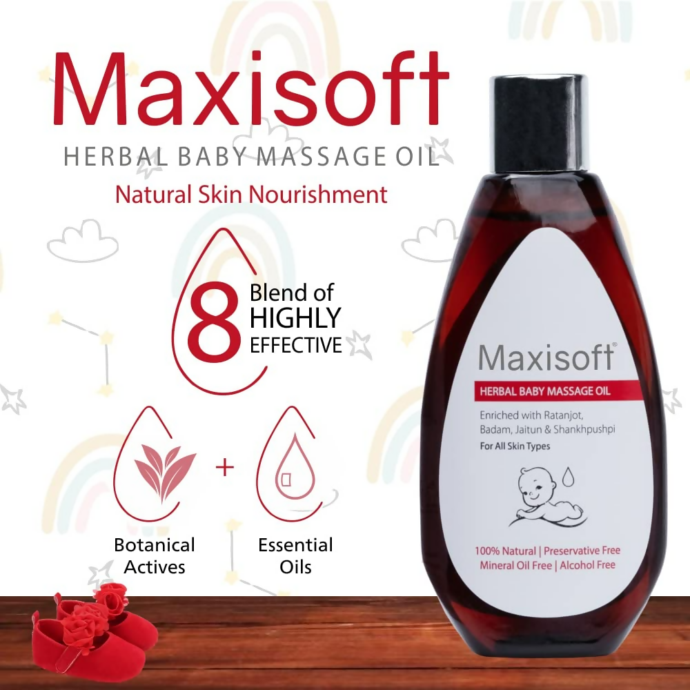 Maxisoft Herbal Baby Massage Oil | Grocsy