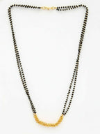 NVR Women Gold Plated Black Beaded Mangalsutra | Grocsy