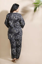 Breathables Floral Cotton Co-Ord Set – Black | Grocsy