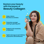 Chicnutrix Korean Beauty Collagen - Japanese Marine Collagen Peptides For Wrinkle free Skin and Anti aging - Citrus Flavour | Grocsy