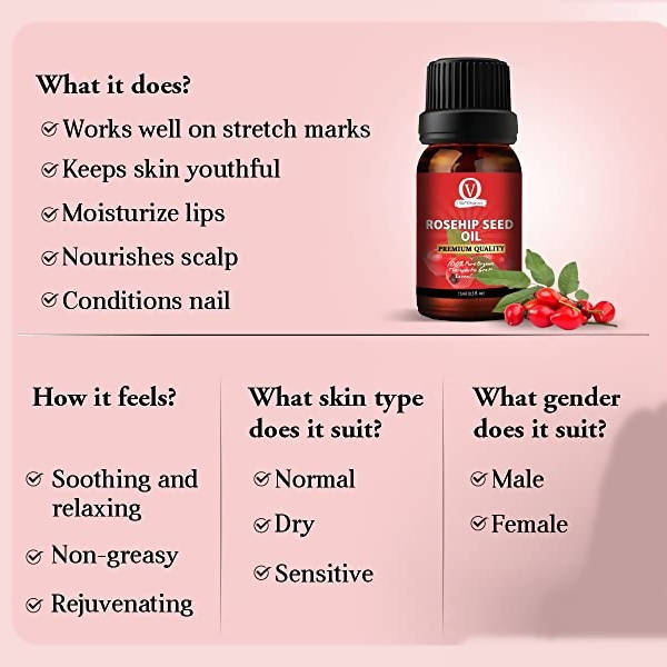 Vital Organics Rosehip Seed Oil | Grocsy