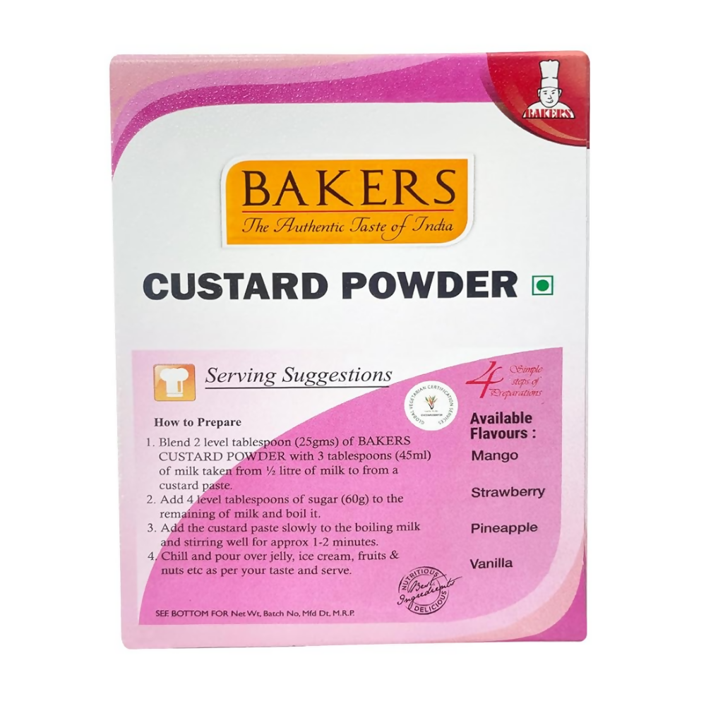 BAKERS Raspberry Flavored Custard Powder | Grocsy
