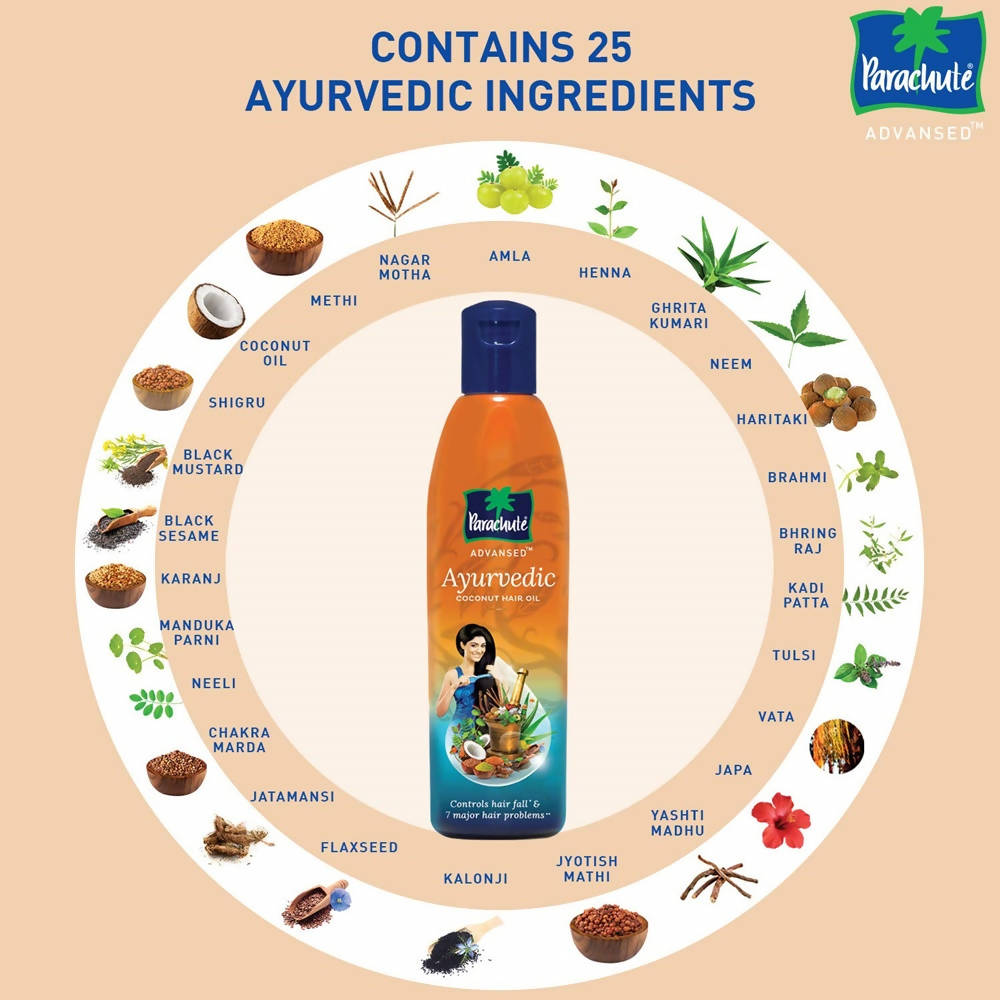 Parachute Advansed Ayurvedic Coconut Hair Oil | Grocsy