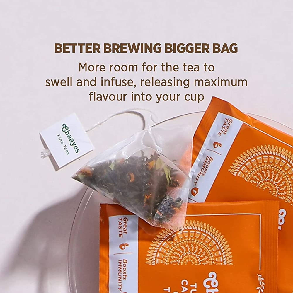 Chaayos Turmeric Cardamom Green Tea | Grocsy