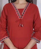 Miravan Womens Brown Straight Kurta Set | Grocsy